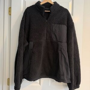 Men’s nuuds Sherpa Summit Pullover Fleece - Black, L